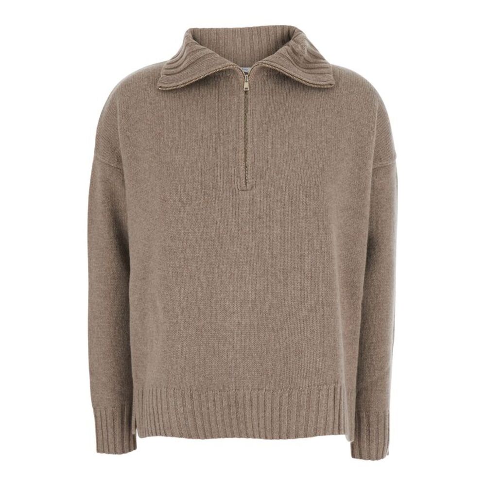 Max Mara Women Crasso Sweater With V-Neck And Long Sleeves In Beige Woman